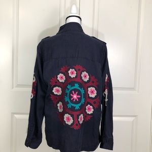 Rails Eliot Womens NWT Navy Blue Button Front Top